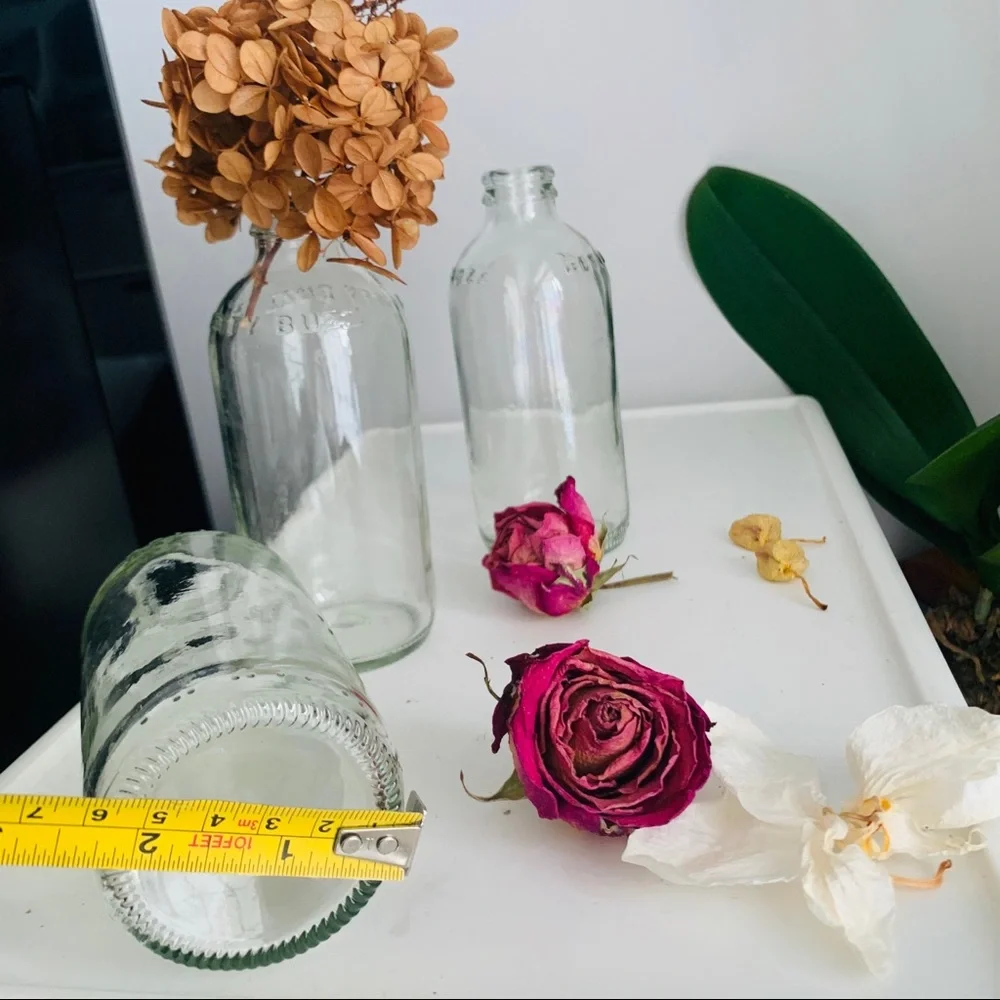 3pcs Vintage Bar Buzz Decor Glass Jars